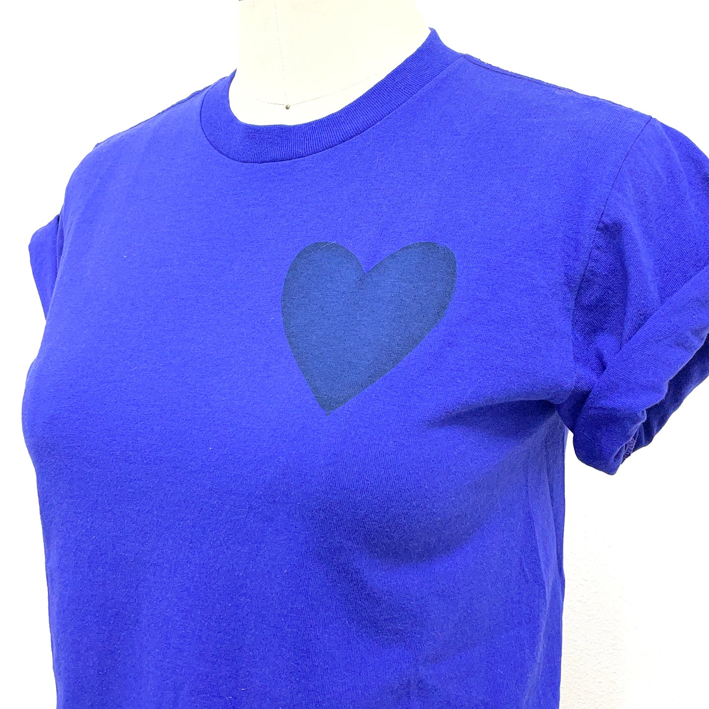 Vintage Happy Heart Blue Tee