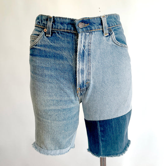 Vintage Patchwork Denim Shorts