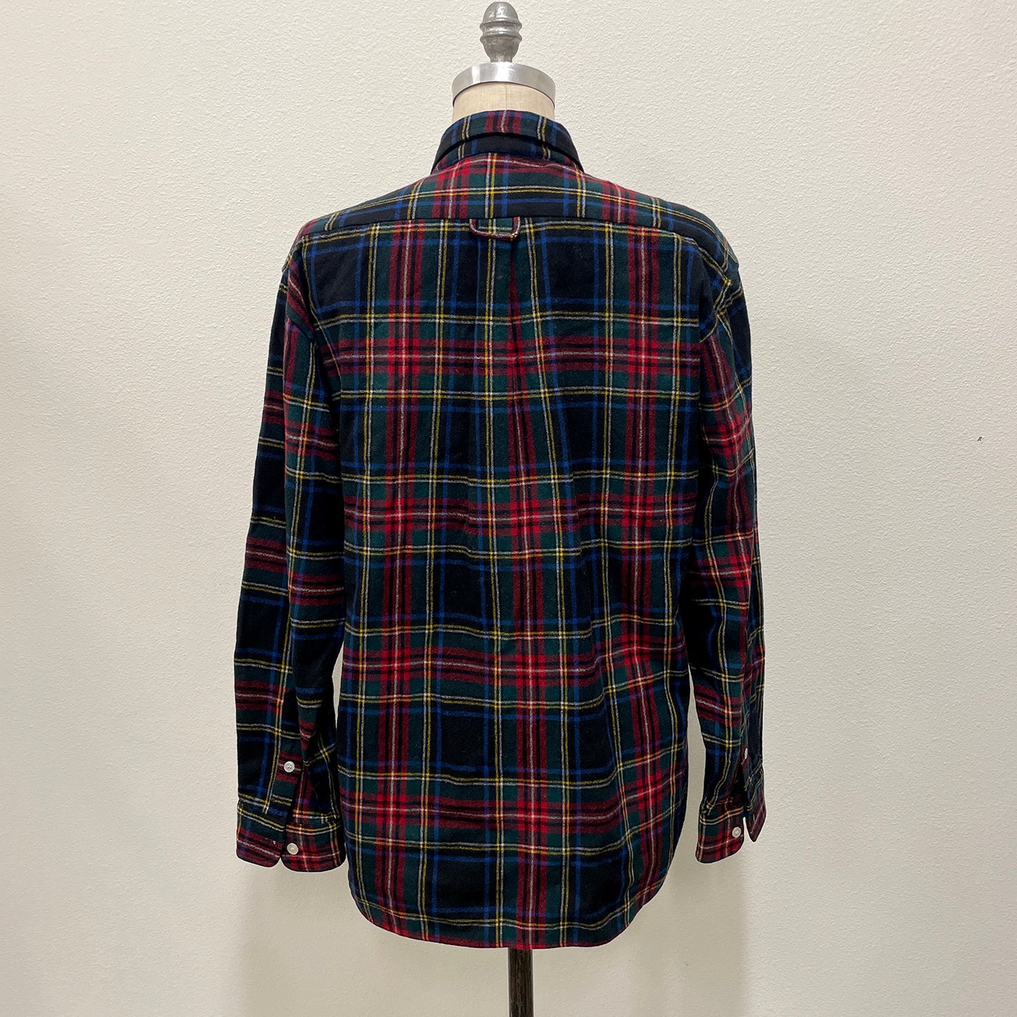 Vintage Black wool plaid Flannel