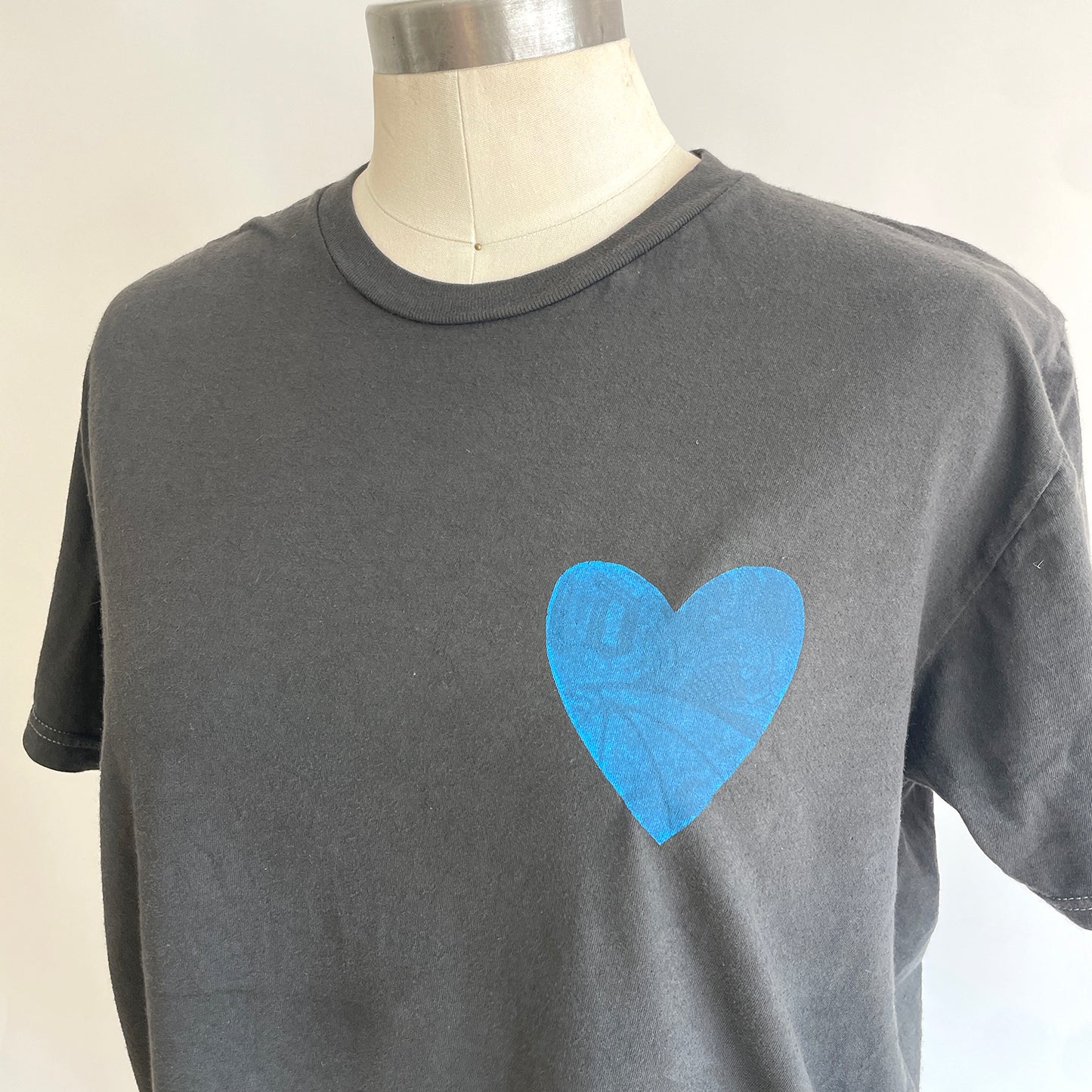 Vintage Happy Heart Black Tee