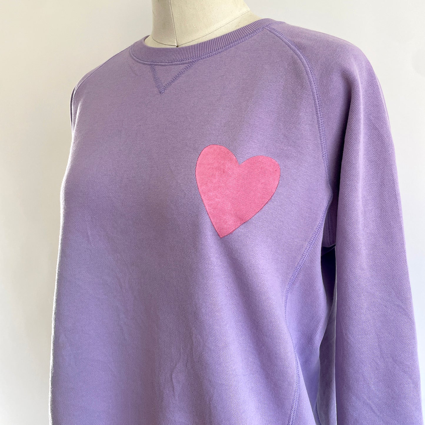 Vintage Happy Heart Lavender Sweatshirt