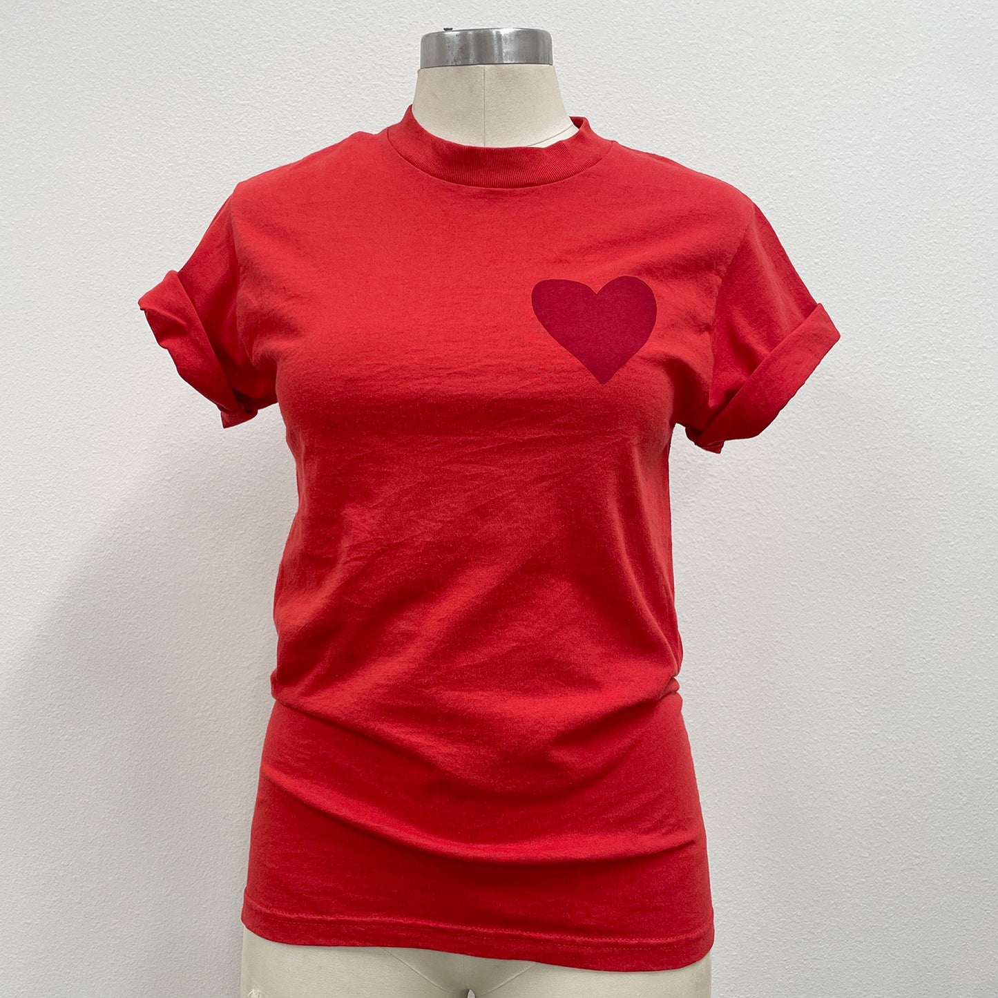 Vintage Happy Heart Red Tee