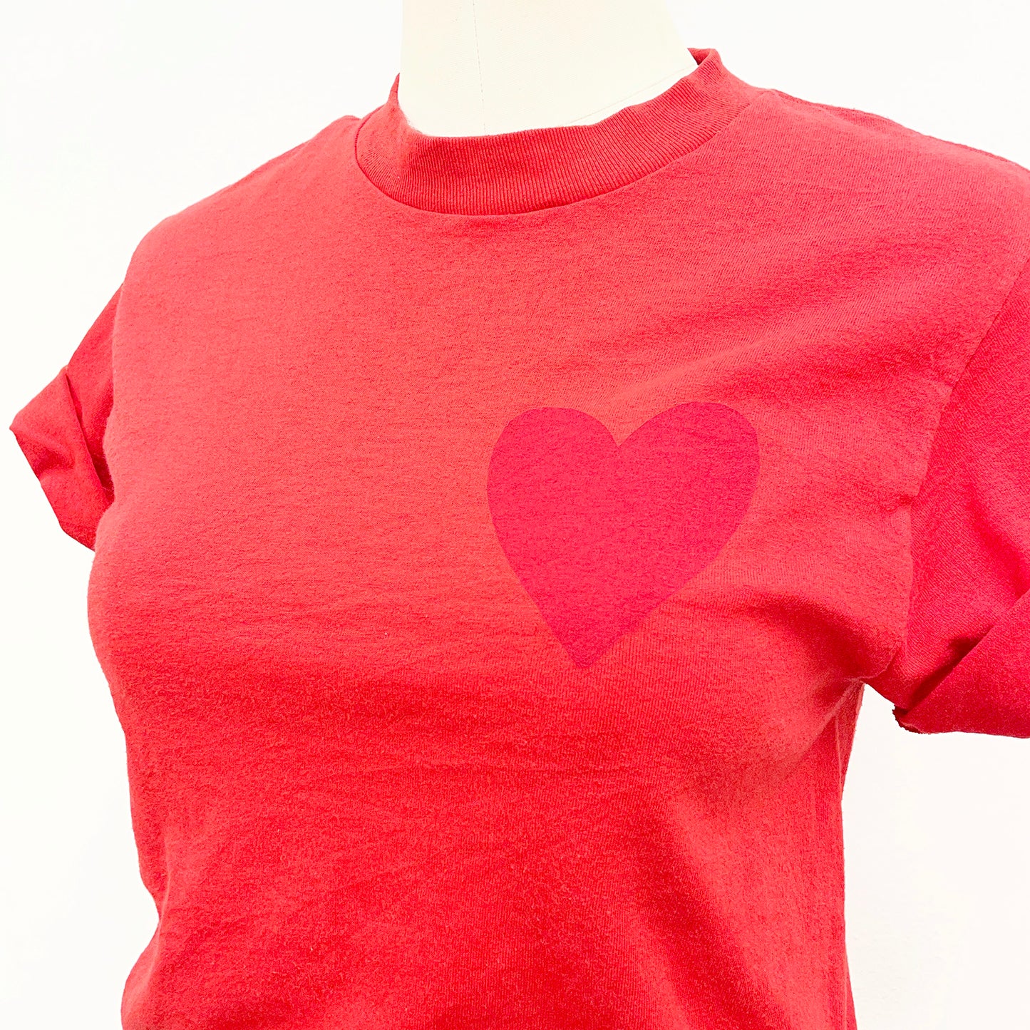 Vintage Happy Heart Red Tee