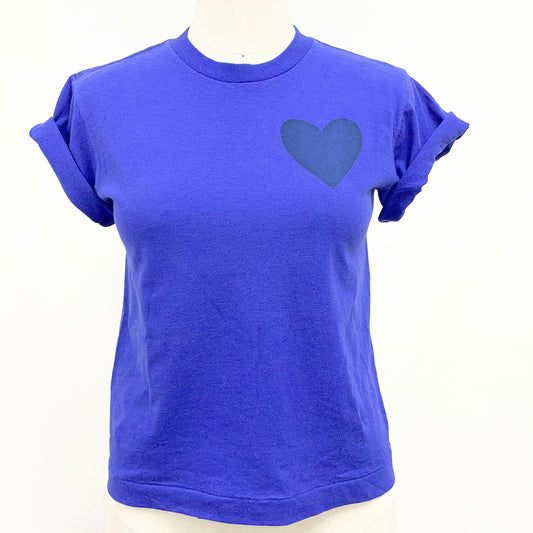 Vintage Happy Heart Blue Tee