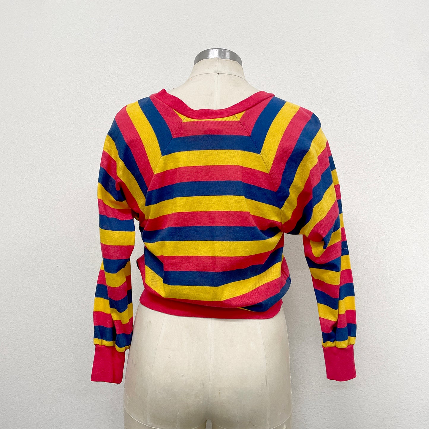 Vintage Striped V Neck Top