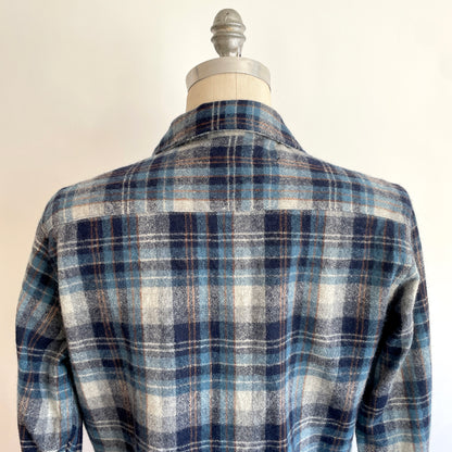 Vintage Navy plaid flannel shirt