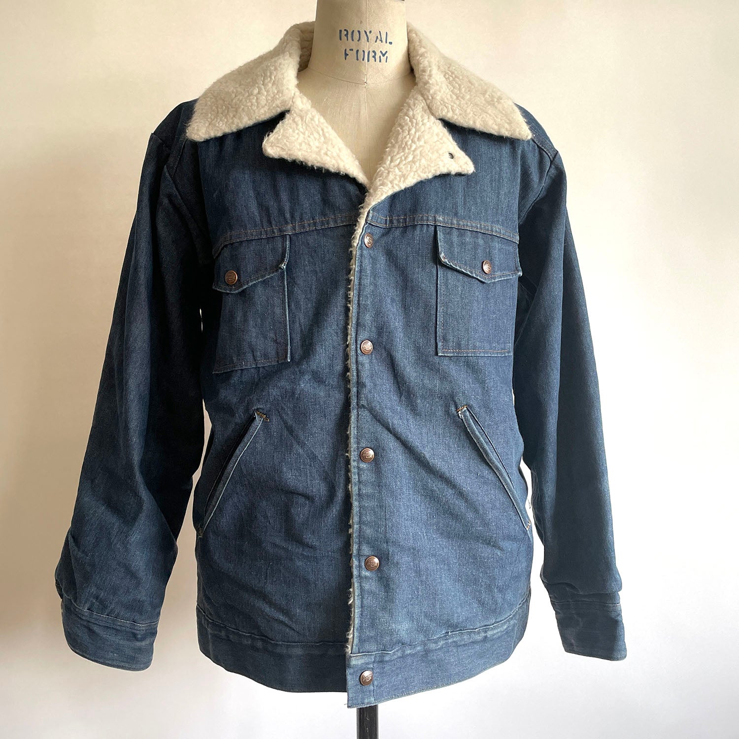 Vintage sherpa denim outlet jacket