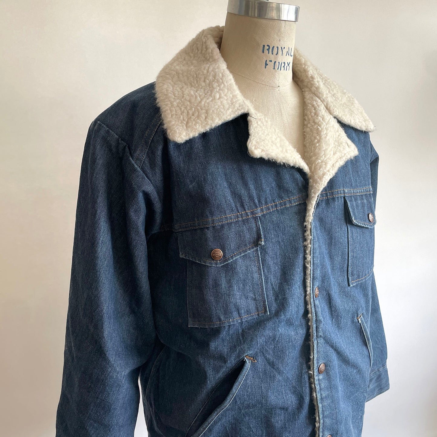 Vintage sherpa lined Denim Coat
