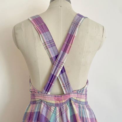 Vintage Plaid Halter Dress