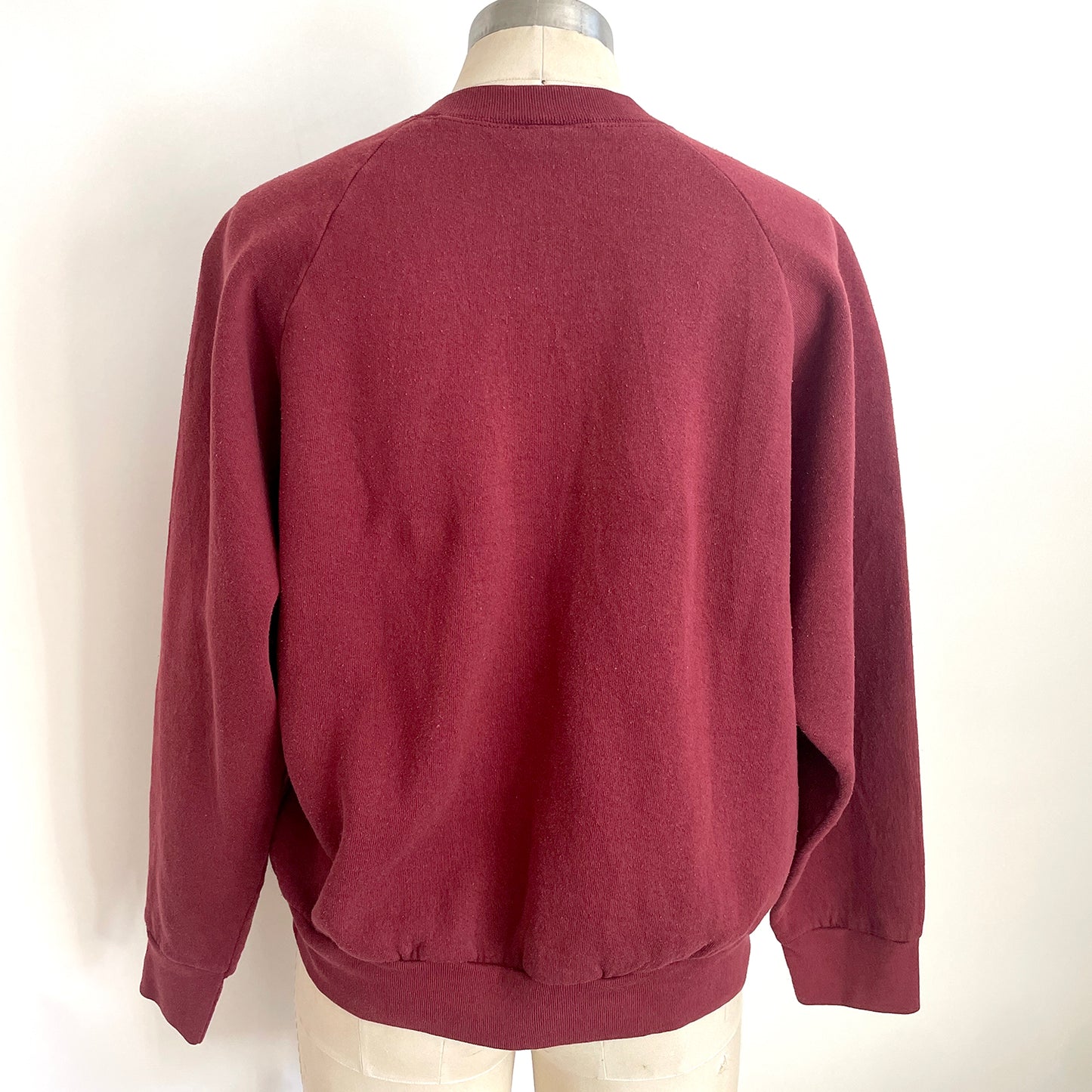 Vintage Happy Heart Maroon Sweatshirt