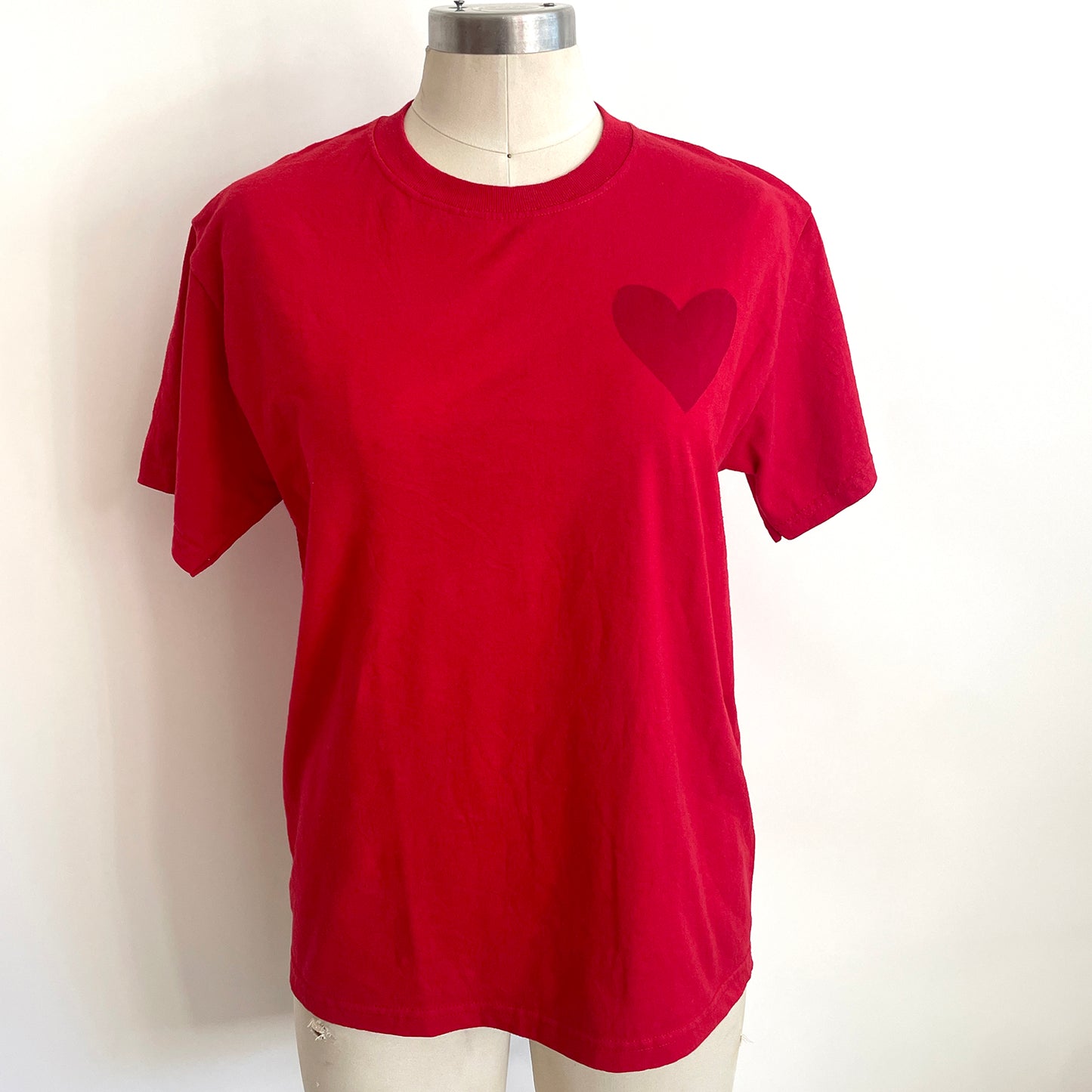 Vintage Happy Heart Red Tee