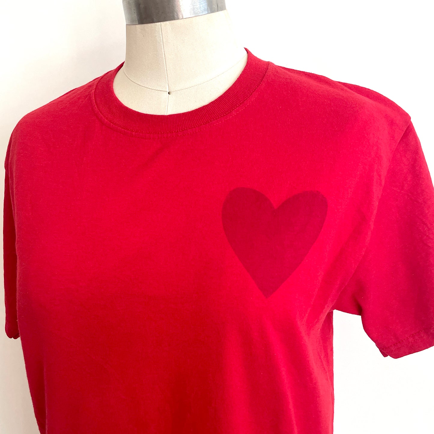 Vintage Happy Heart Red Tee