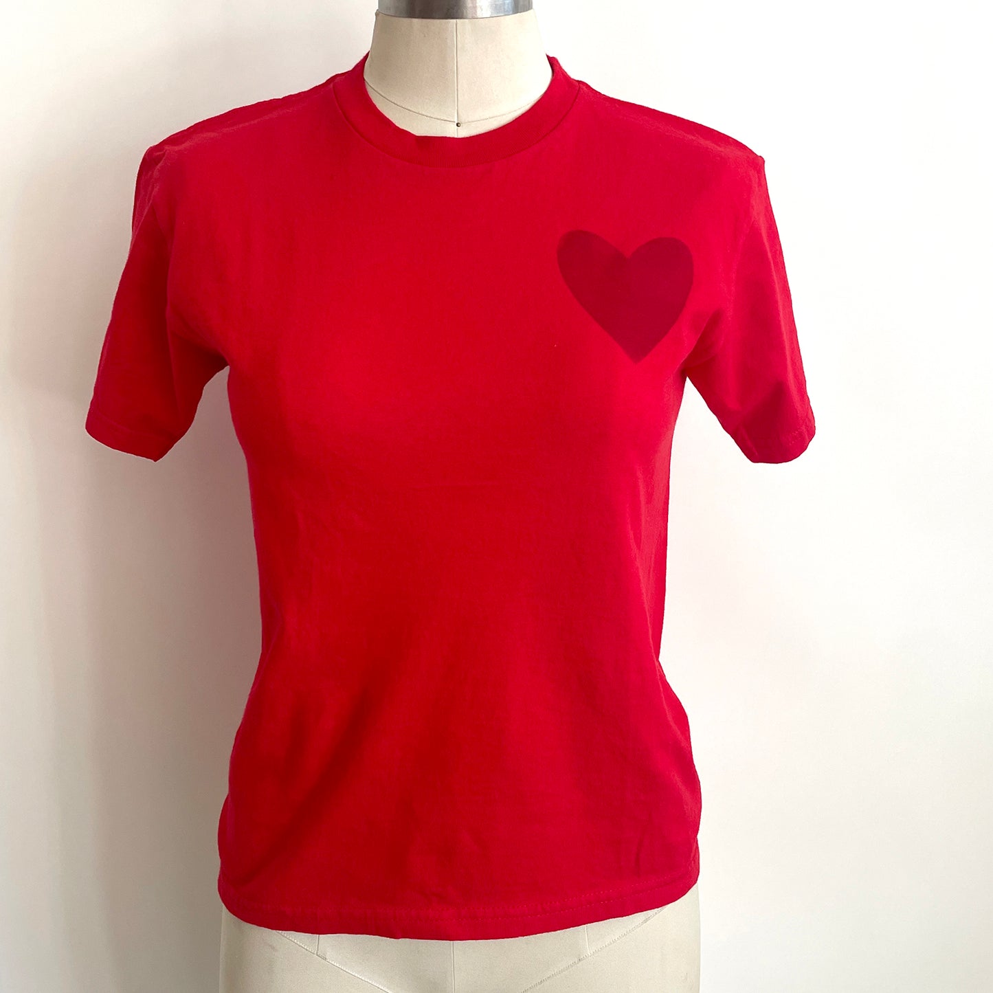 Vintage Happy Heart Red Tee