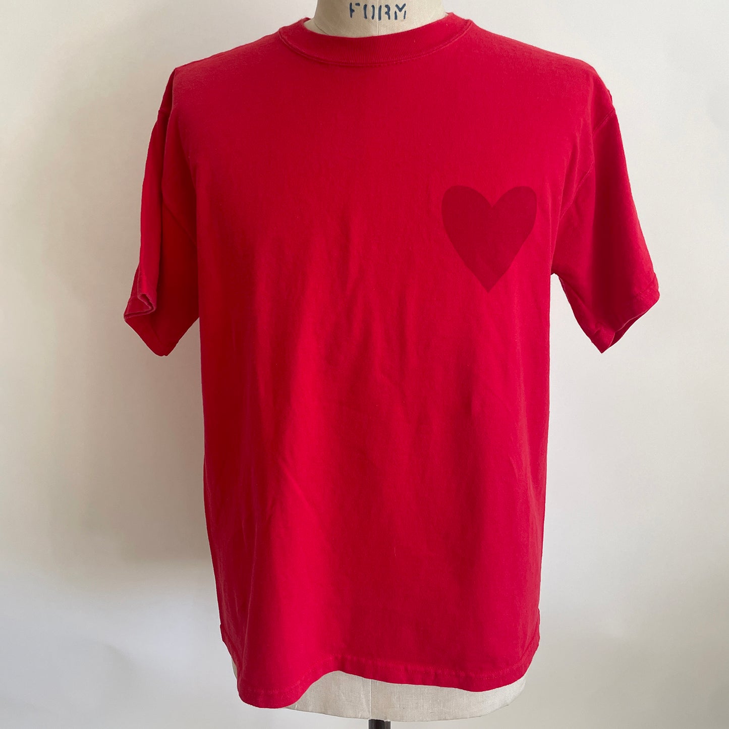 Vintage Happy Heart Red Tee