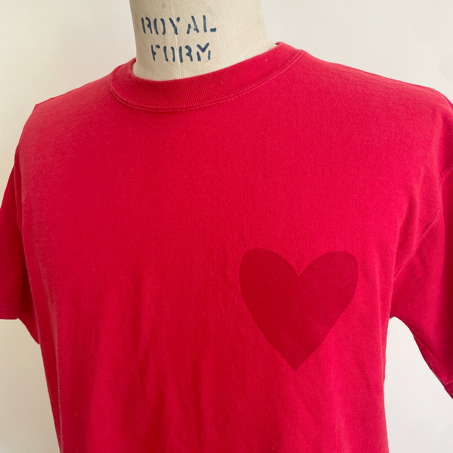 Vintage Happy Heart Red Tee