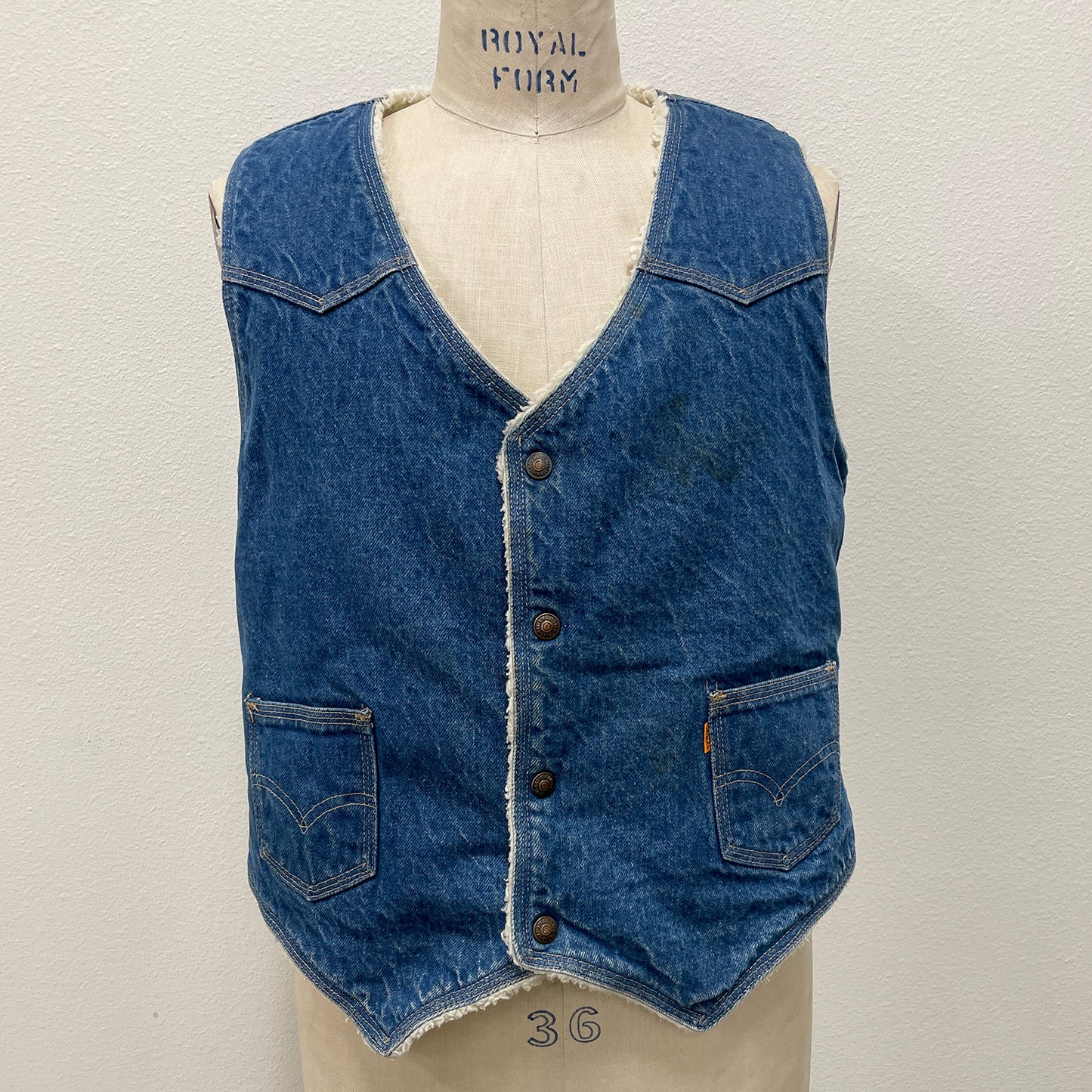 Vintage Levi's Sherpa lined Denim vest